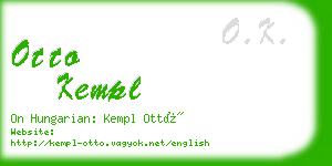 otto kempl business card